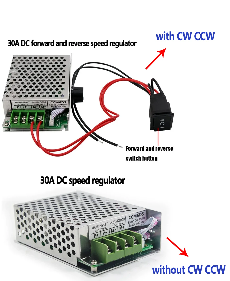 750W 30A DC Speed Controller Motor Gouverneur Motor Speeder Regler Rotation Schalter Dual Control CW CCW