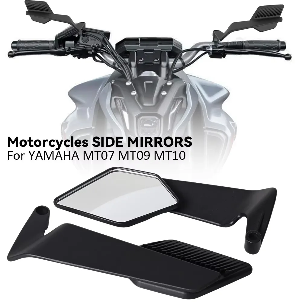 Motorradspiegel, faltbare, feste Flügelspiegel, verstellbar, drehbar, 8 mm, 10 mm, Rückspiegel für Honda, Yamaha, Kawasaki, Seitenspiegel