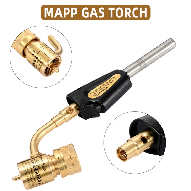 MAPP Propane Gas Welding Torches Metal Turbotorch Brazing Solder Plumbing Blow Torch Soldering Tool-N30R view 3