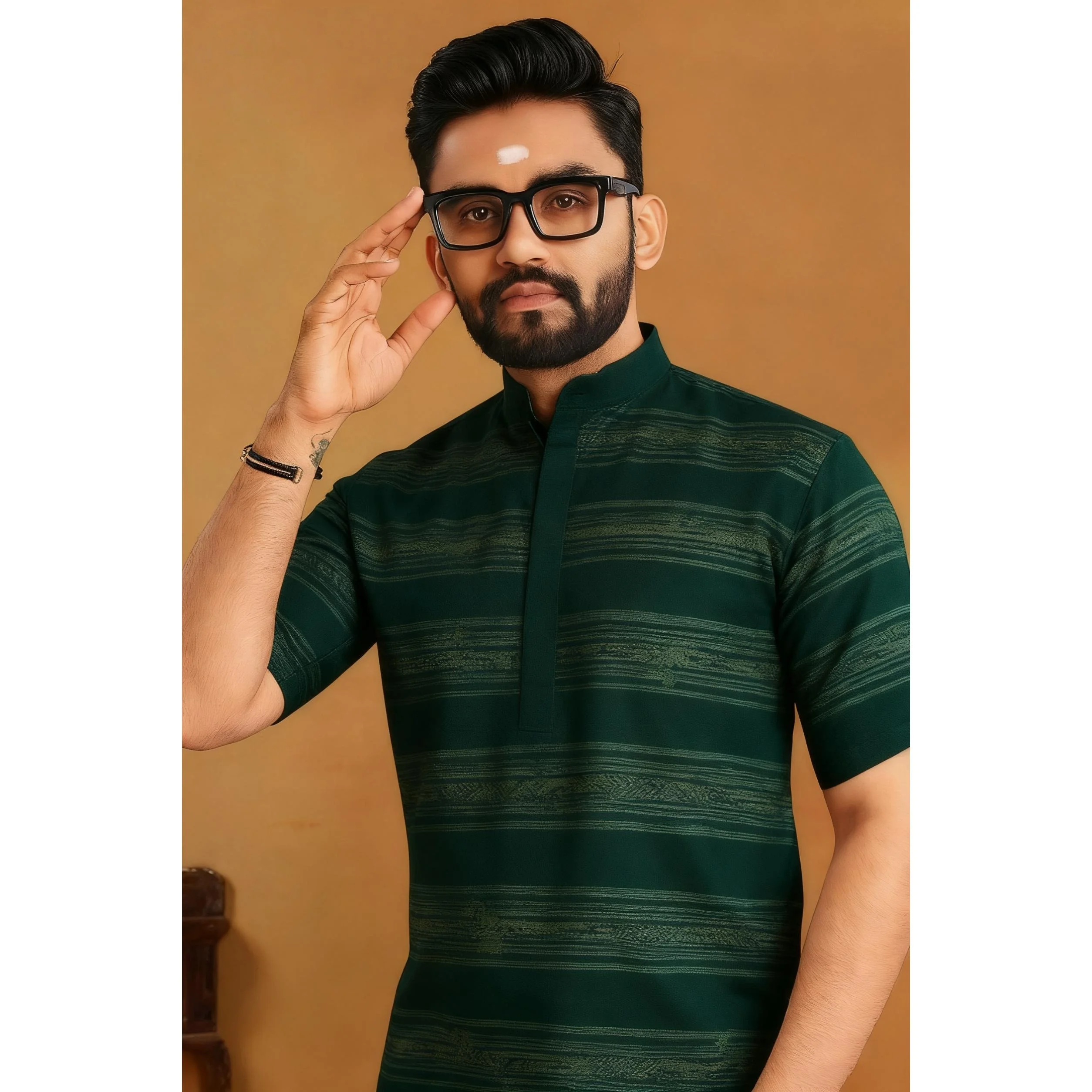 Traditional Clothing Asian South Asian Styles Mandarin Men Short Sleeved Polo Shirt Middle Eastern Camisa Masculina Mais Cendida