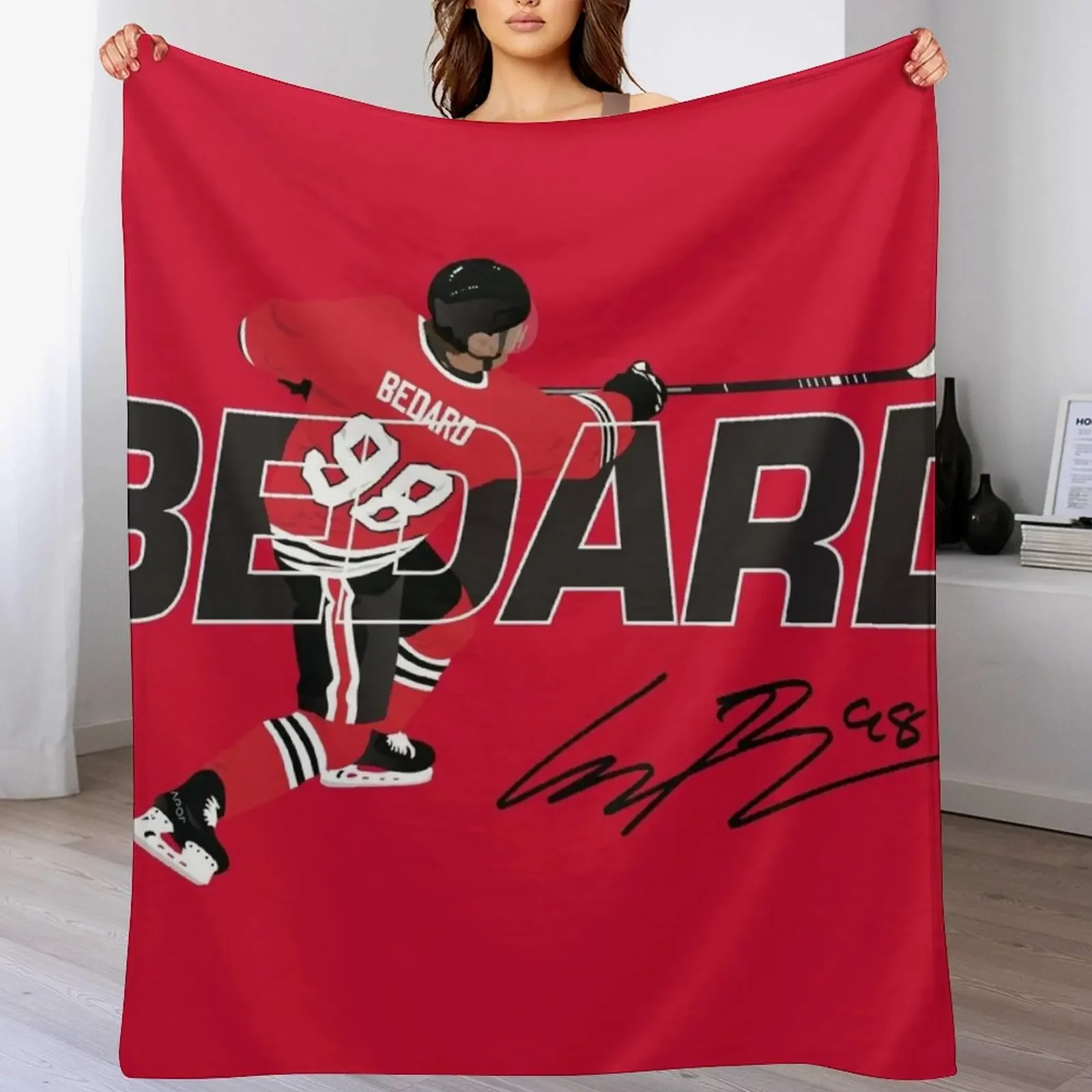 Bedard Pro Player Bold Name and Number Art Throw Blanket valentine gift ideas manga Decorative Sofa for babies Blankets