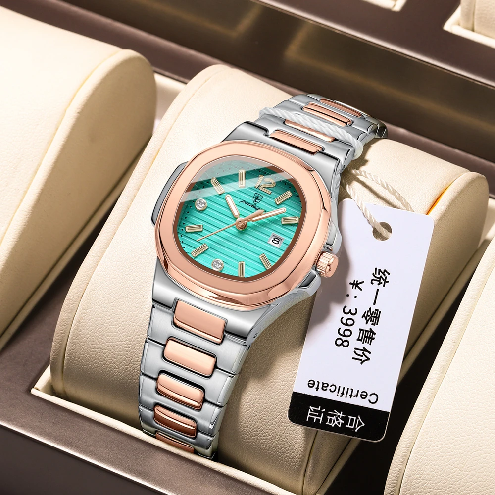 Poedagar Orologi da polso al quarzo moda Orologi da donna per donna Designer di lusso Orologio con diamanti in oro Regali da donna Relojes De Mujer