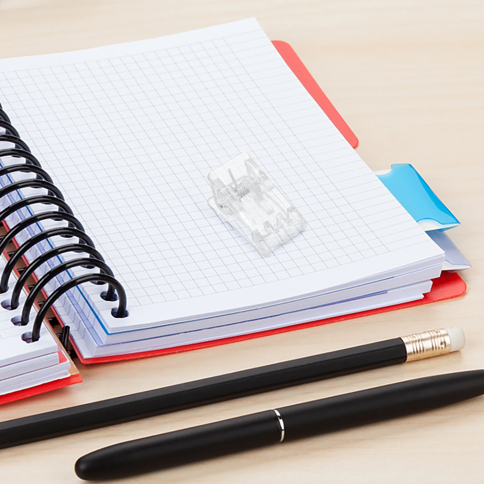 

60 Pcs Transparent ID Holder Clips Clear Acrylic Badge Clamps Paper Craft Decorations Sturdy Multi Use Office School Supplies