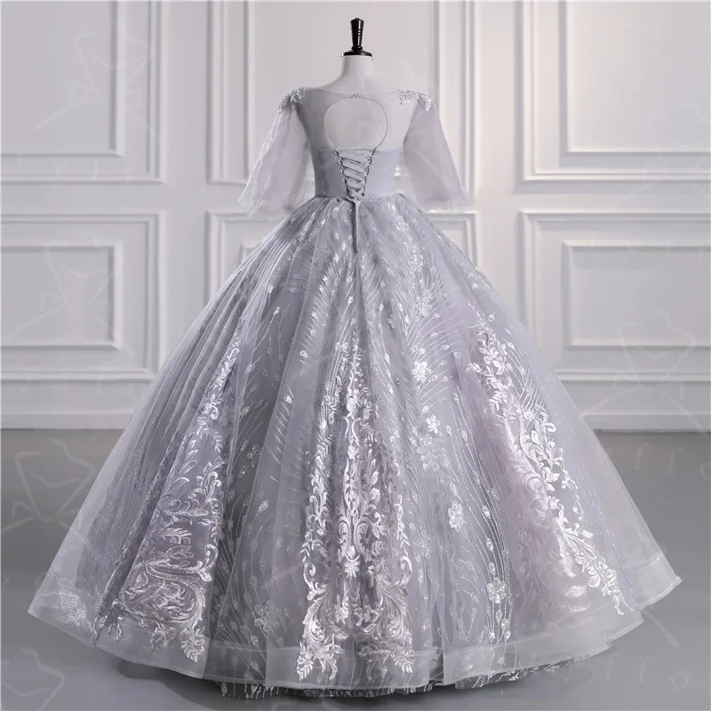 Nowe sukienki Vestidos 20220 Quinceanera pół Party Dress luksusowe koronki sukienka na studniówkę klasyczna suknia Robe De Bal Plus rozmiar