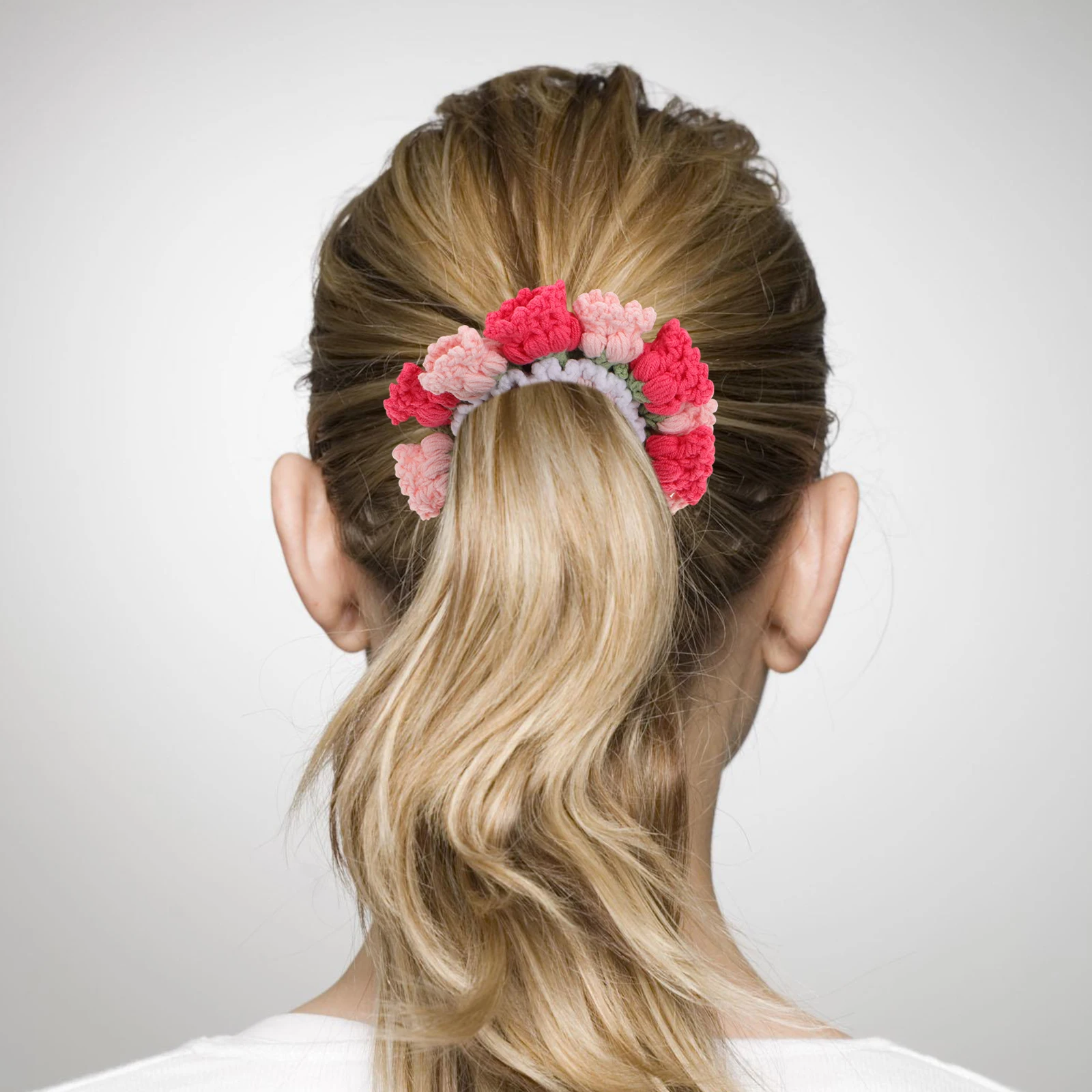 

Adorable Handmade Crochet Tie Large Soft Scrunchy For Women Girls Stylish Ponytail Holder Cute Accessory All Types Elegant