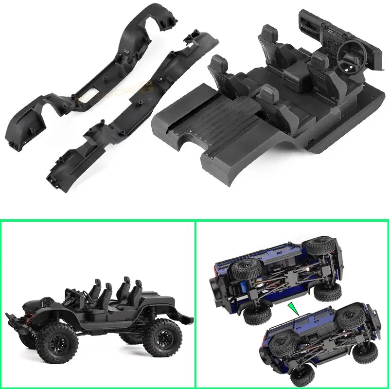 1 Set Simulation Fenders Center Console Interior Left/right Drive Suit for 1/18 RC Crawler Traxxas TRX-4M Car Defender Parts