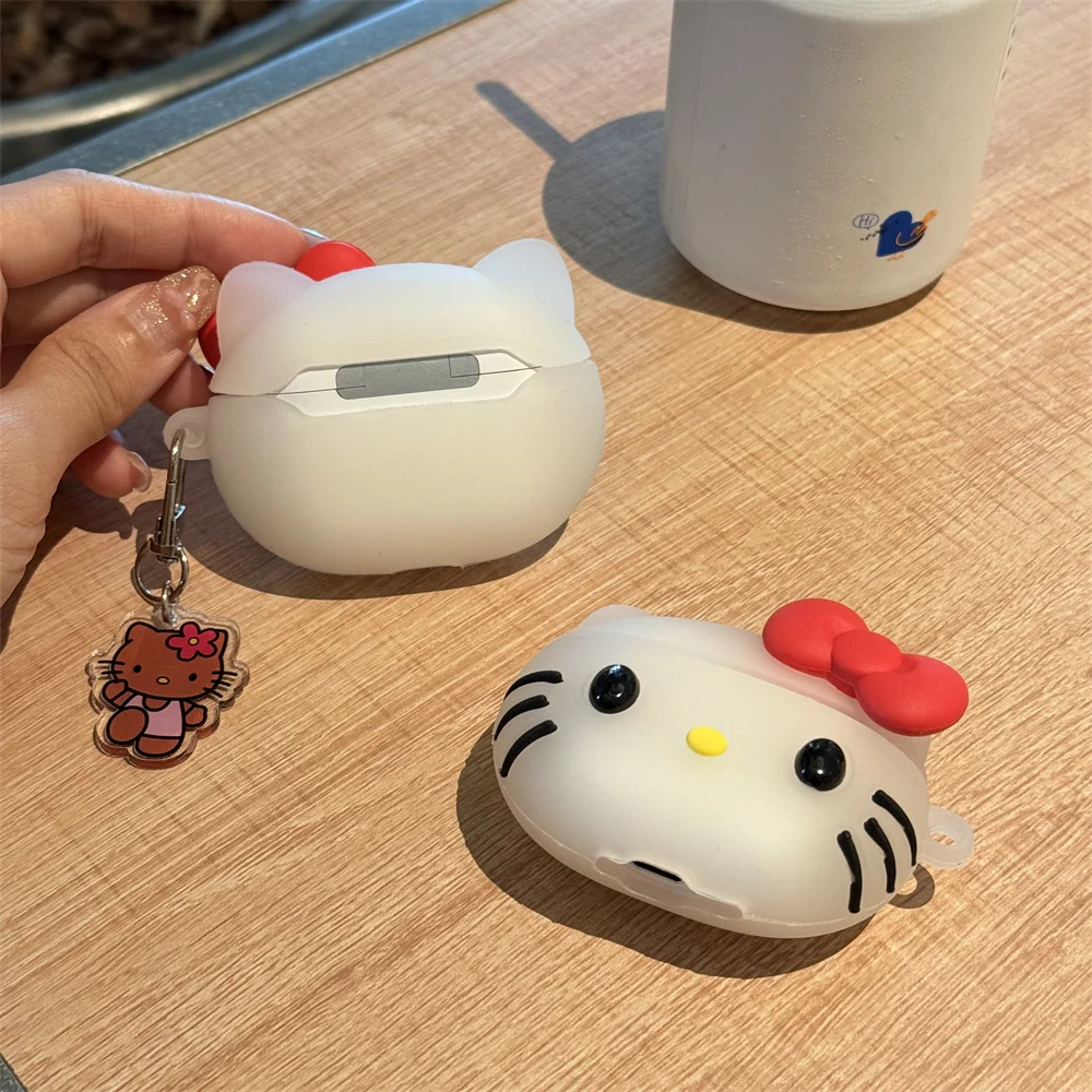 Kawaii ثلاثية الأبعاد Hellokitty غطاء سماعة رأس من السيليكون غطاء مقاوم للصدمات ل Airpods 2 3 4 قذيفة Airpods Pro 2 حافظة سماعة غطاء لطيف #5