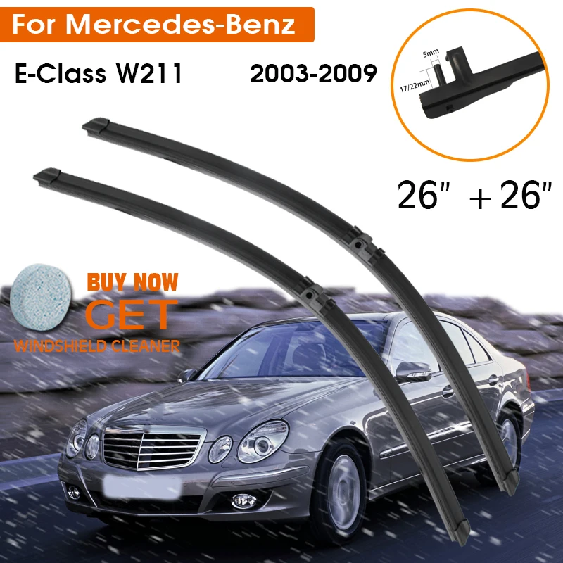 Car For Mercedes-Benz E-Class W211 2003-2009 Windshield Rubber Silicon Refill Front Window Wiper 26