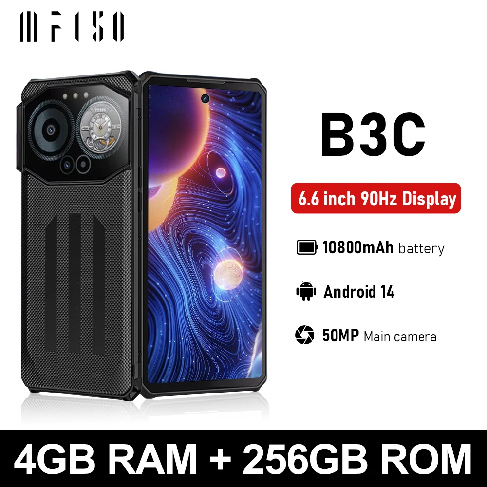 Nouveau téléphone robuste IIIF150 B3C, version internationale, 4 Go + 256 Go, double écran, appareil photo 50 Mpx, batterie 10 800 mAh, Android 14