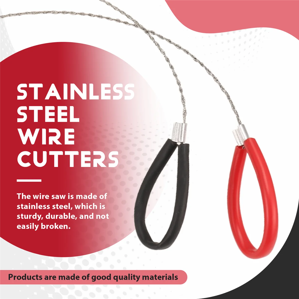 [En stock] 2 uds sierra de Cable de tubo de PVC sierra de alambre de acero inoxidable sierra de cuerda de bolsillo manual sierra de alambre de supervivencia de emergencia corte también