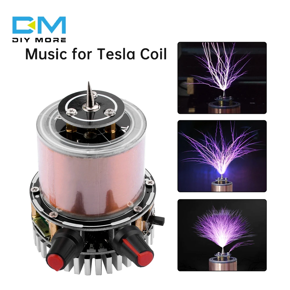 

Diymore Artificial Lightning Mini Plasma Music Tesla Coil Arc Generator Teaching Tool Wireless Lighting Bluetooth Connectable