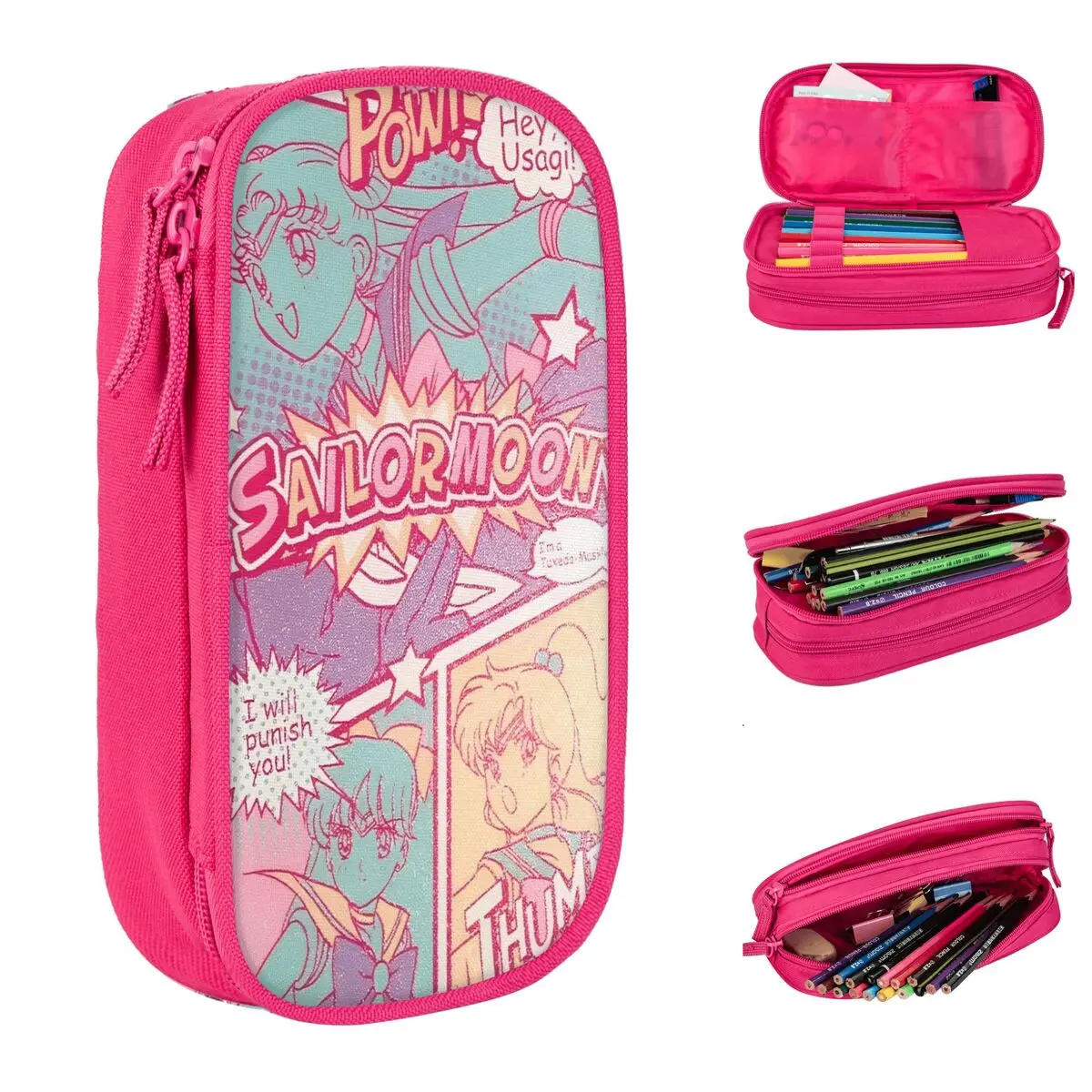 

Sailors Moons Luna Girls Anime Merch Pen Box Cosmetic Bag For Kids Pencil Case Stationery Gift