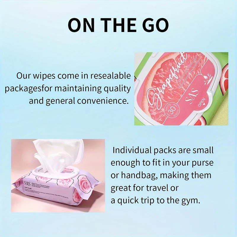 Toallitas desmaquillantes 30 toallitas desmaquillante desechable limpieza profunda cuidado suave hidratante no graso
