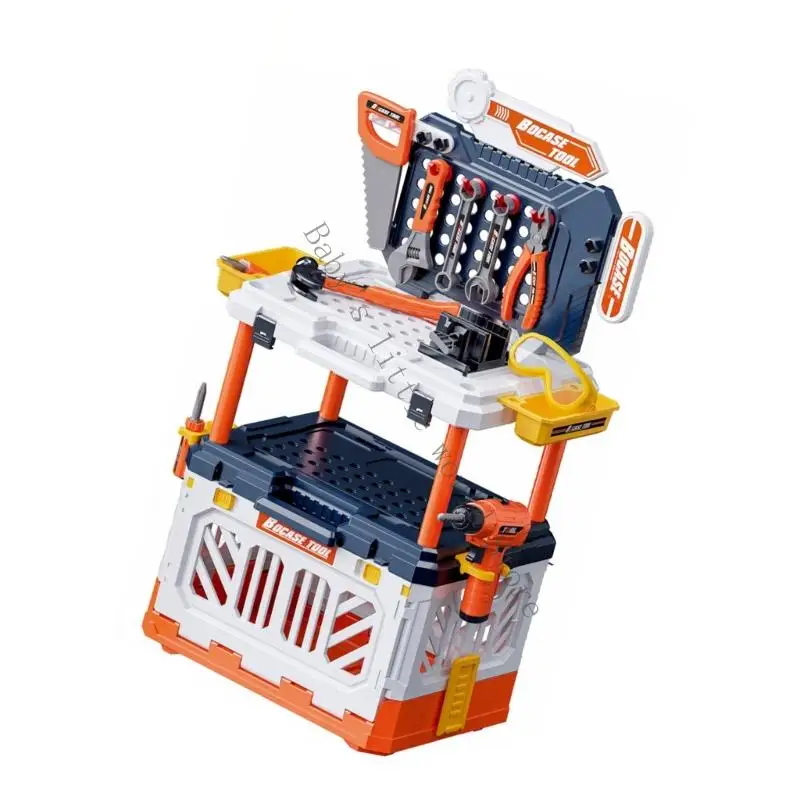 90 قطعة مجموعة ميكانيكي جونيور ملحقات ورشة عمل واقعية غير سامة ABS بناء التعلم الدمى للعصور 3 وما فوق B2EB