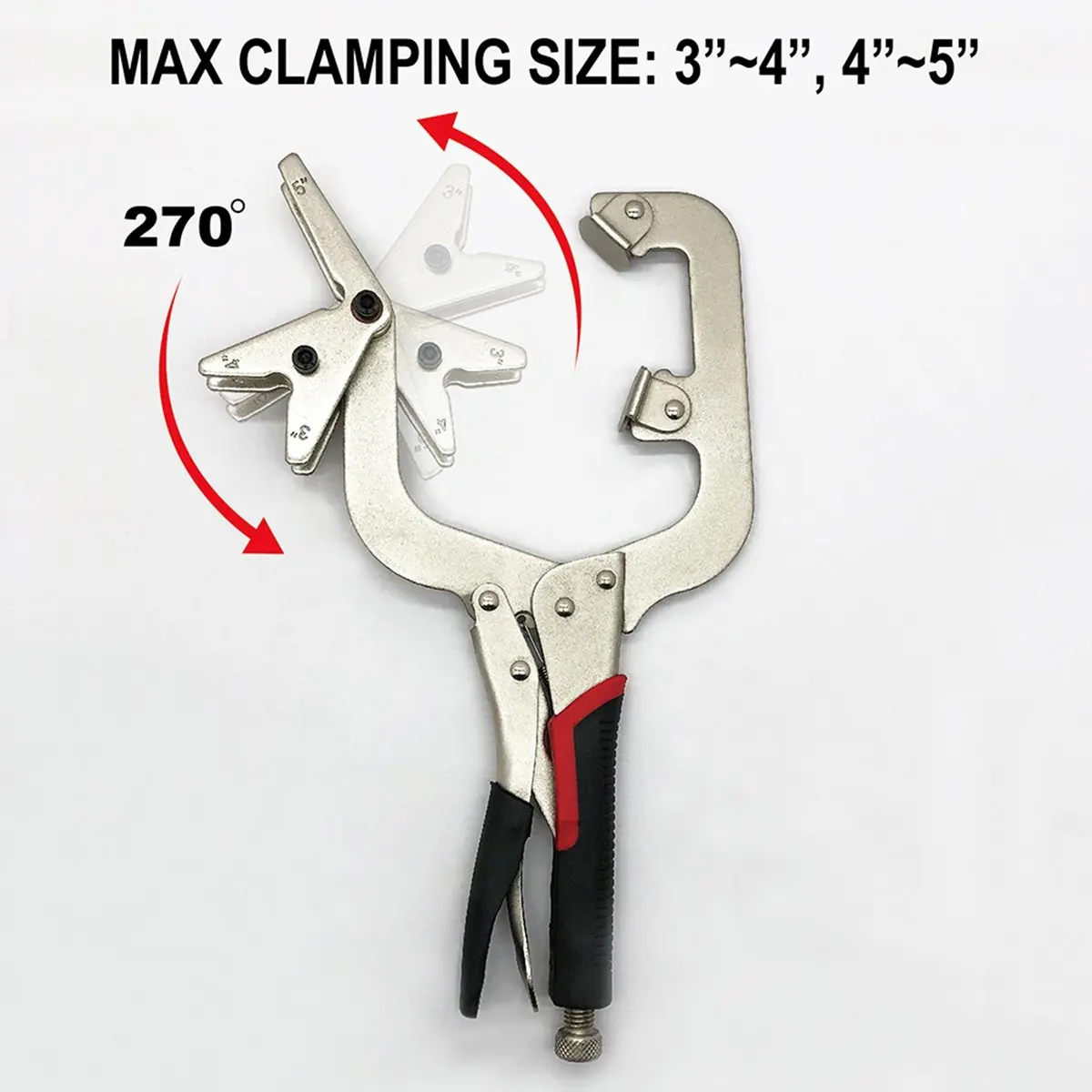 ~！【Best Seller】14-in Welding Pliers Welding Clamps Steel Vigorous Pliers Right Angle Clamp Nozzle Adjustable Welding Pipes Clam