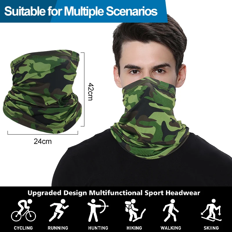 

Breathable UV Protection Face Mask Neck Gaiter for Cycling Fishing Sports, Sweat Absorbent Summer Head Band Scarf