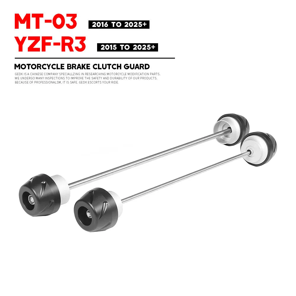 

MT03 R3 2015-2025 + Motorcycle Front Rear Axle Fork Crash Slider For YAMAHA YZF-R3 MT-03 Anti-collision Slider Accessories