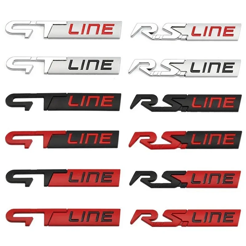 

3D Metal GT RS LINE Rear Boot Side Emblem Sticker Decals for Renault Logan Clio Megane 2 3 4 Captur Twingo Duster Kadjar