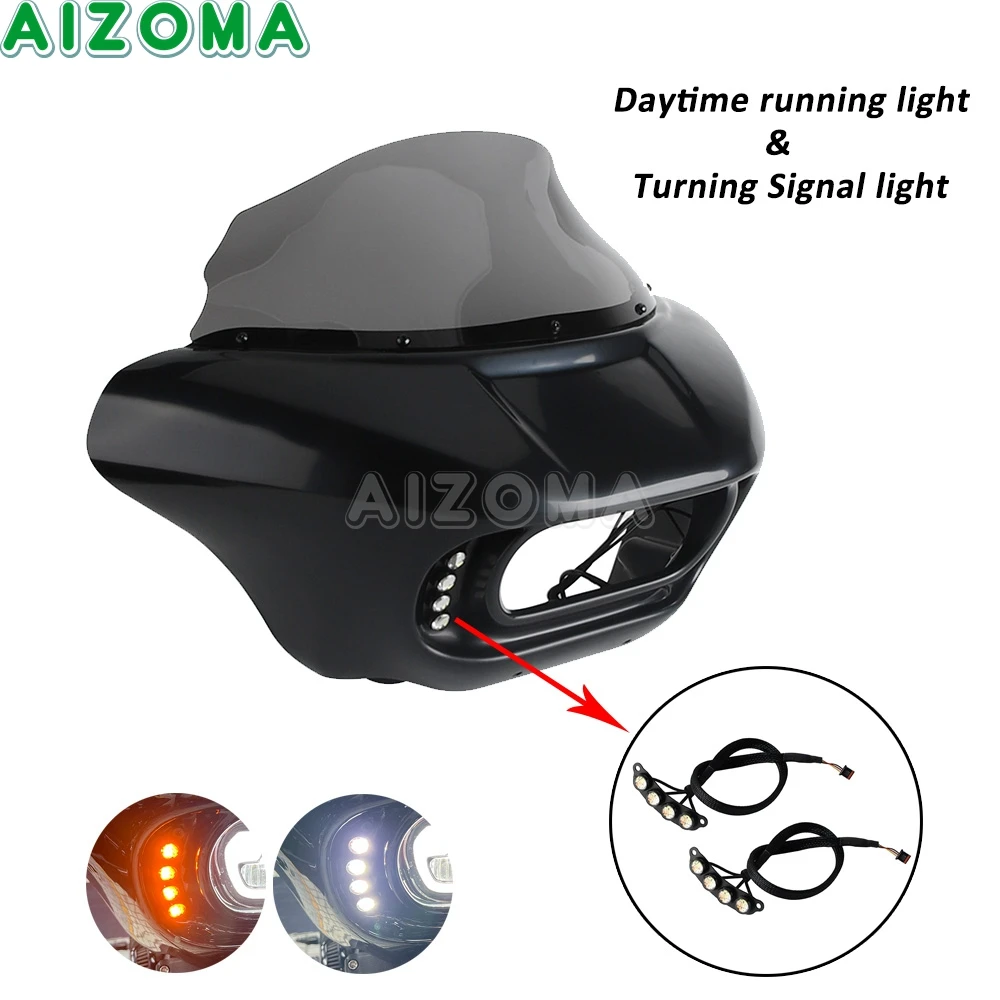 المزدوج ضوء هدية ل Baja LP4 تصميم الجبهة العلوي هدية قناع غطاء ل هارلي سوفتيل M8 منخفضة رايدر 107 FXLR القياسية FXST