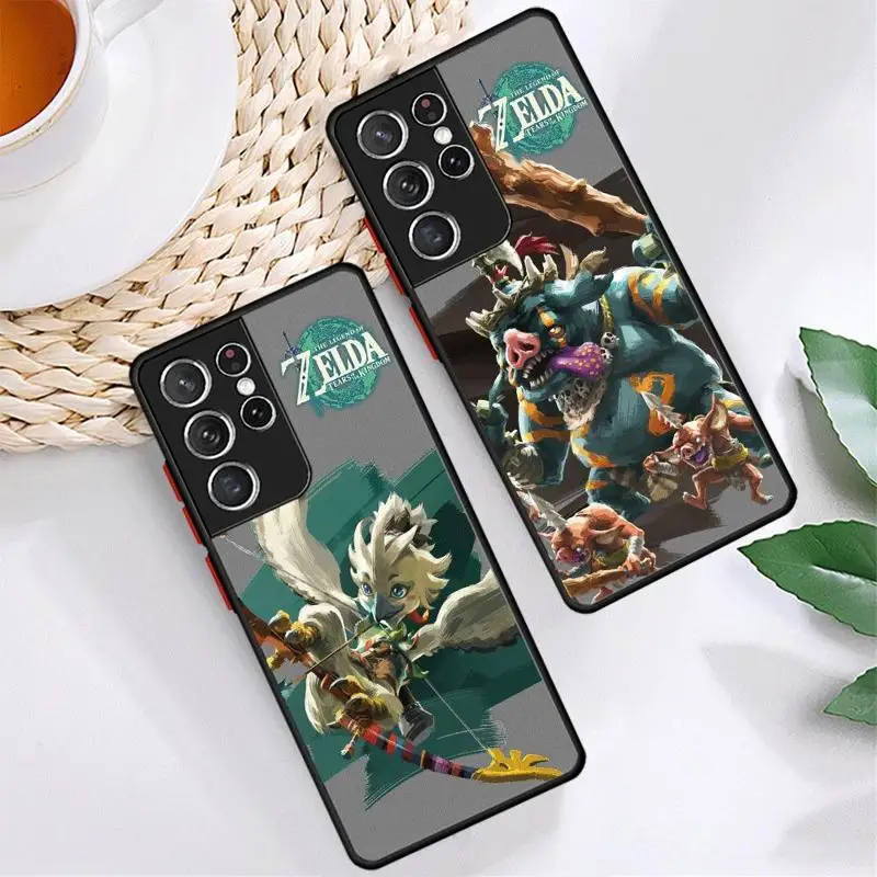 Phone Case for Samsung Galaxy S24 Ultra S23 Ultra S20 S21 FE S22 Ultra 5G S10 Plus S9 Plus Soft Matte The Legend of Zeldas Cover