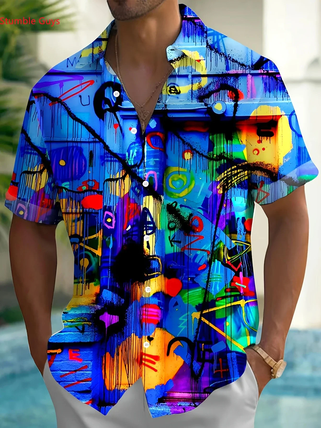 2026 New Design Men's Casual Shirt Summer Hawaiian Man Women Short Sleeve Beach Party Print Tops