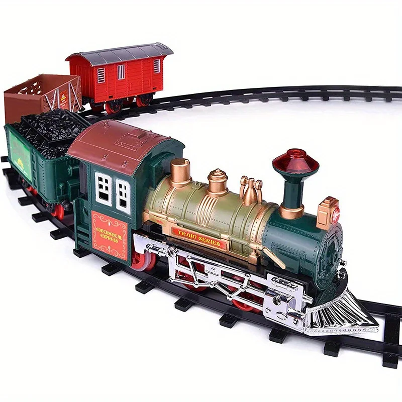 Electrified Railway Train Track Suit Battery-Powered Toy Train Suit with Lights and Music,As a Halloween Gift