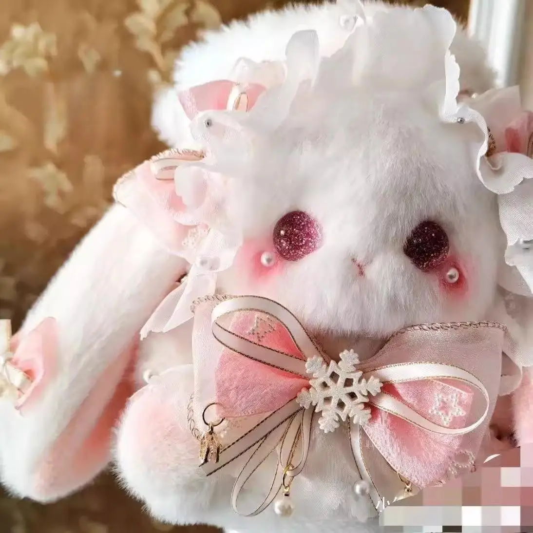 

Сумка-кролик Kathn High Aesthetic Ins в стиле Лолита, полный комплект, с цветочным принтом, женская сумка через плечо, милая и стильная, с декоративной строчкой