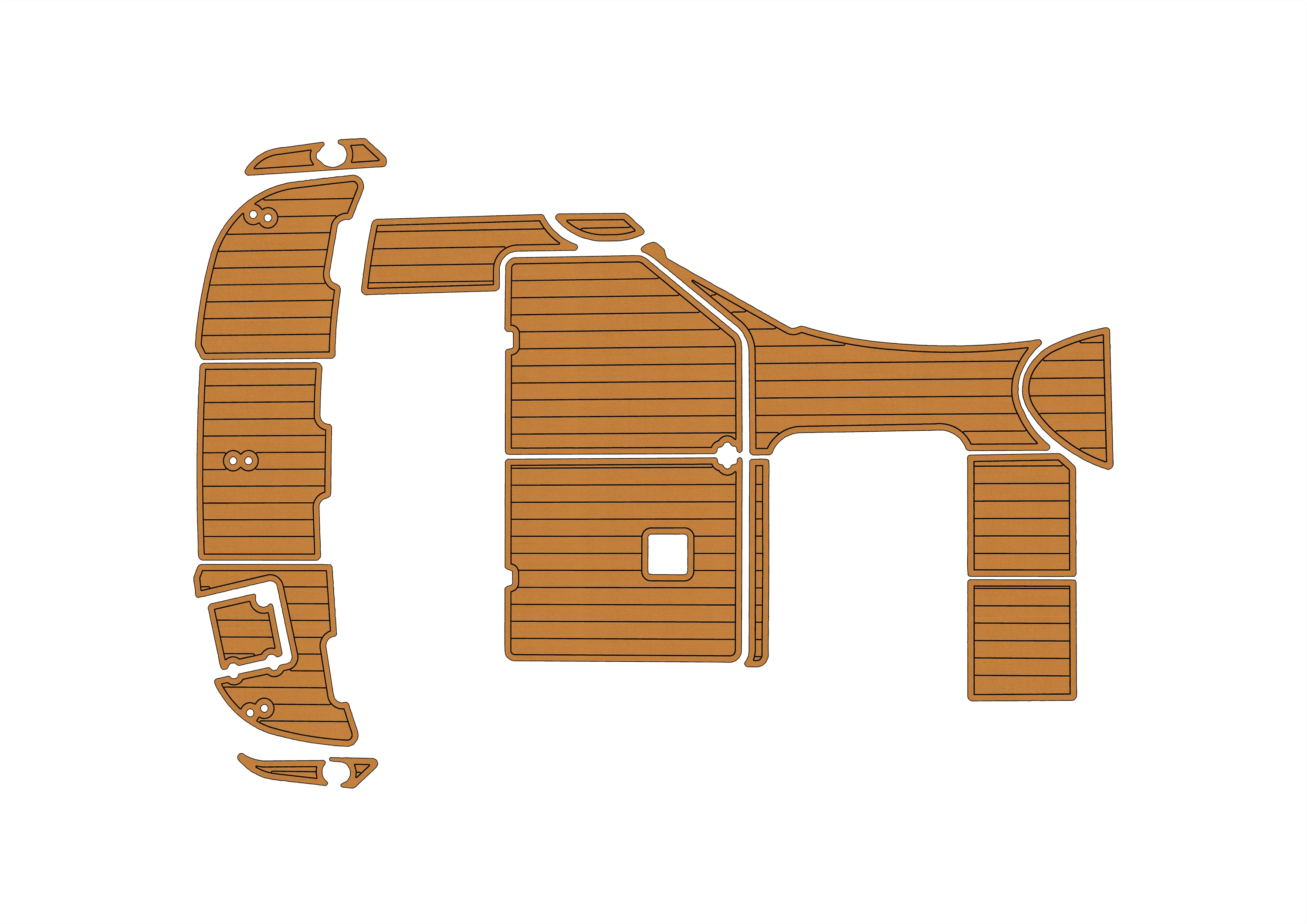 

Нескользящий коврик из морского искусственного тикового EVA -2004-2005 Chaparral 270 Signature, самоклеящаяся подкладка для палубы лодки 1/4 дюйма (6 мм) для кокпита и палубы