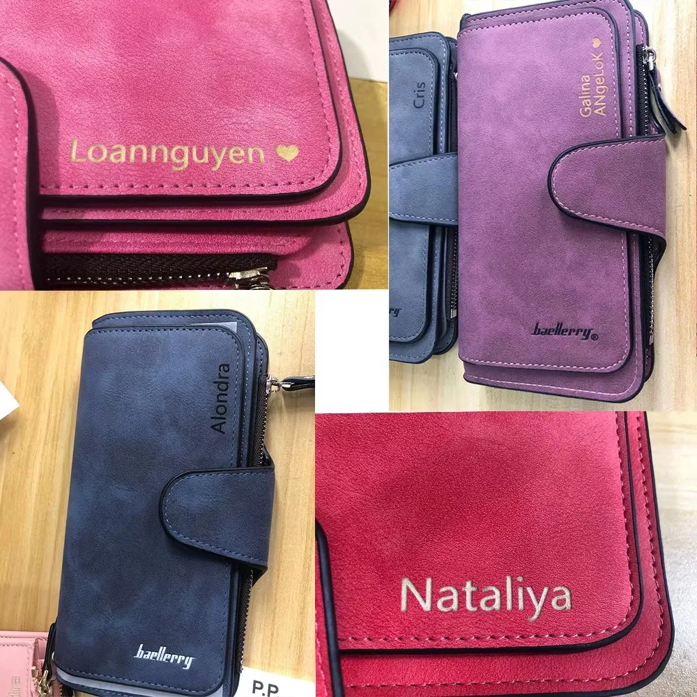 Baellerry haute qualité femmes portefeuille cartes Clips fermeture éclair femme porte-monnaie grande capacité longue Style portefeuille pour les filles