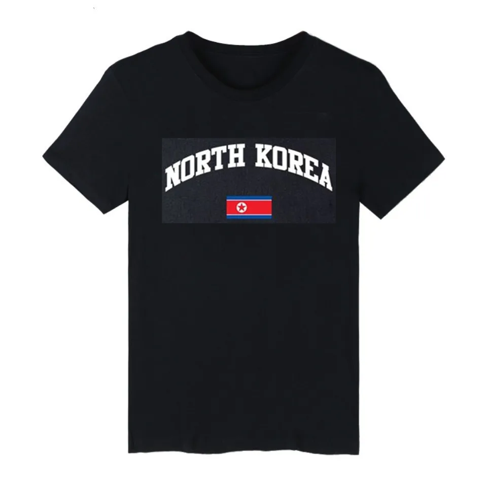 

North Korea Flag Men & Women Unisex T Shirt Tees T-shirt Casual Tee Clothes High Quality Short Sleeve