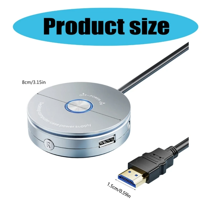 Interruptores alimentação para computador adaptador controle fonte alimentação PC externo