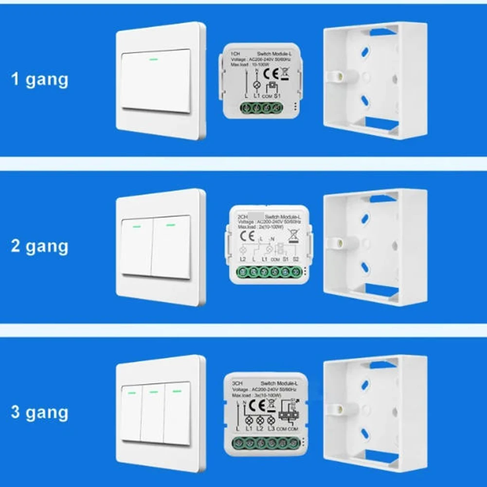 

1 шт. 100 Вт модуль выключателя ZigBee-L для Tuya Smart Life, модуль умного выключателя света 230 В, не требуется нейтральный проводник