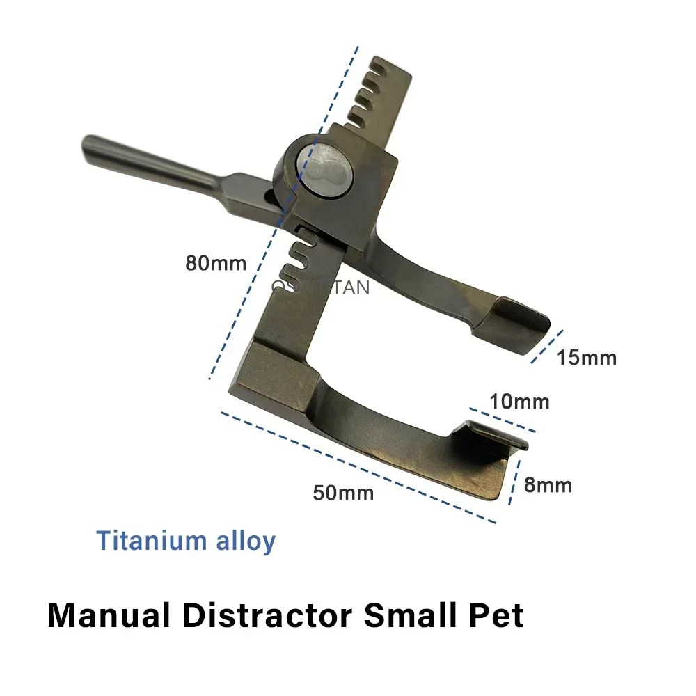 Titanium Alloy Manual Bone Retractor Distractor Orthopedic Instrument for Small Pet Animals
