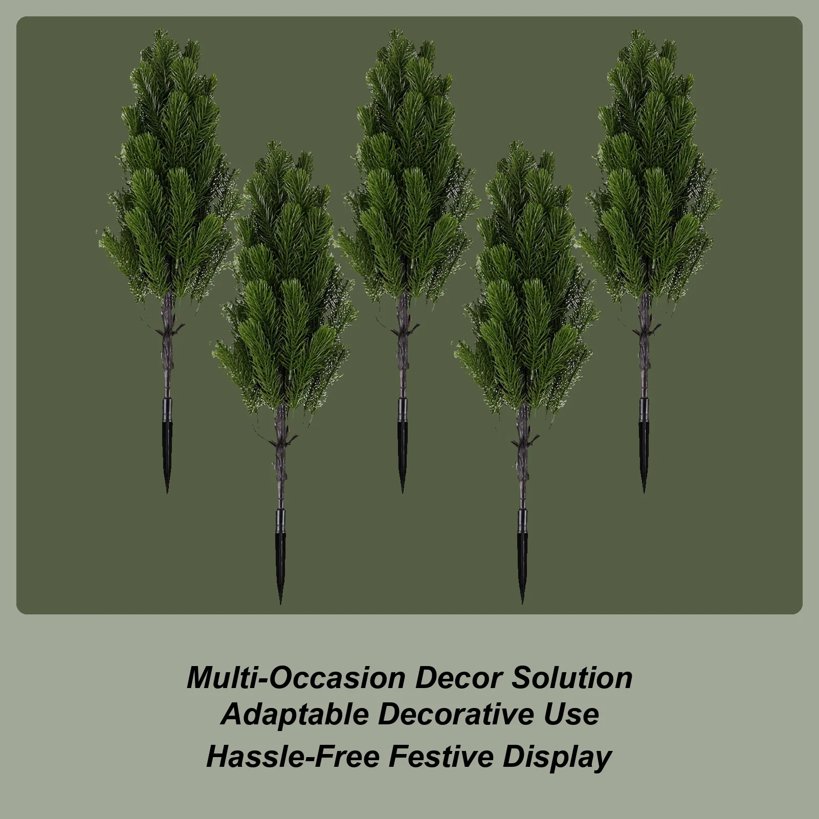 

Artificial Pine Needle Christmas Trees 5 Pieces Faux Cedar Pines Plants Holiday Decor Christmas Fake Cedar Trees Greenery For