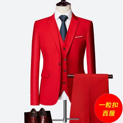 H115 Design fashion suit groomsmen dress autunno nuovo vestito a tre pezzi abito da lavoro formale da uomo