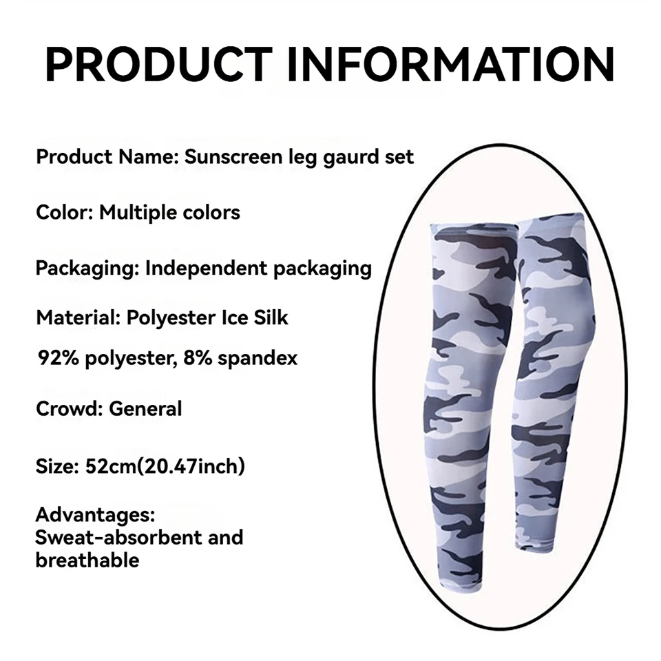 GTUBIKE Maniche a compressione per gambe da ciclismo estivo Sport all'aria aperta Leggings di protezione per il ginocchio ad asciugatura rapida Corsa Basket Anti UV