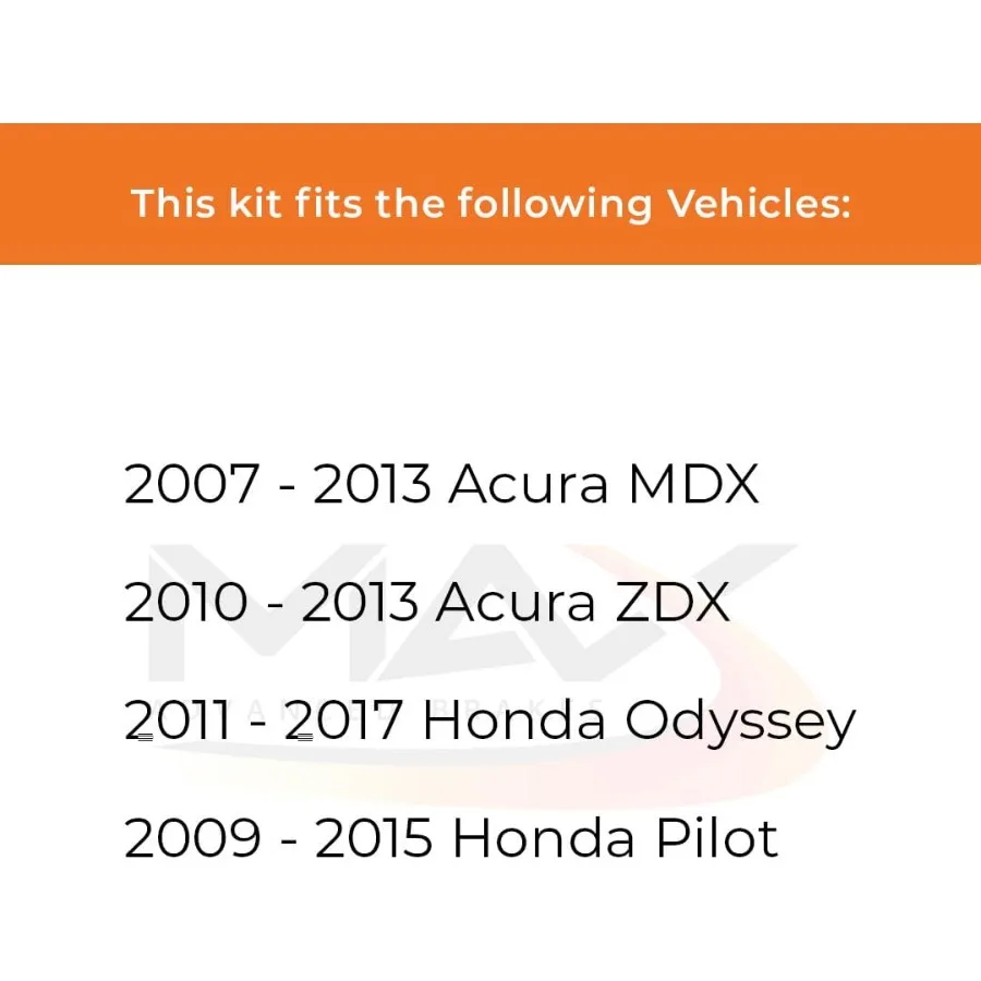 ماكس الفرامل المتقدمة مجموعة الفرامل الخلفية ل 2007-2013 أكورا MDX هوندا أوديسي قسط OE مكبح قرصي الدوارات مع منصات الفرامل السيراميك R #2