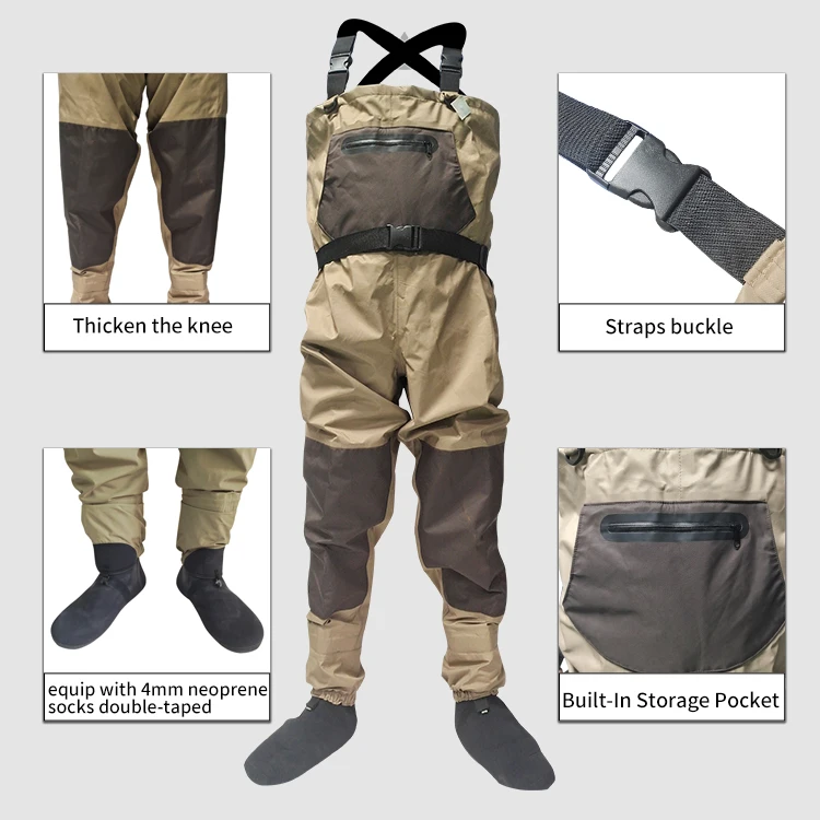 

Commercial Fly Fishing Chest Banded Sur Mesure Waders Stockingfoot Rubber Neoprene Hunting Thigh Breathable Waders