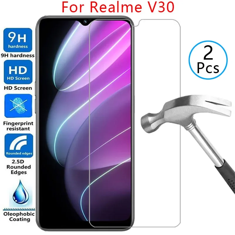 tempered glass screen protector case for realme v30 cover on realmev30 v 30 30v phone coque 6.5 realmi reame relme ralme real me