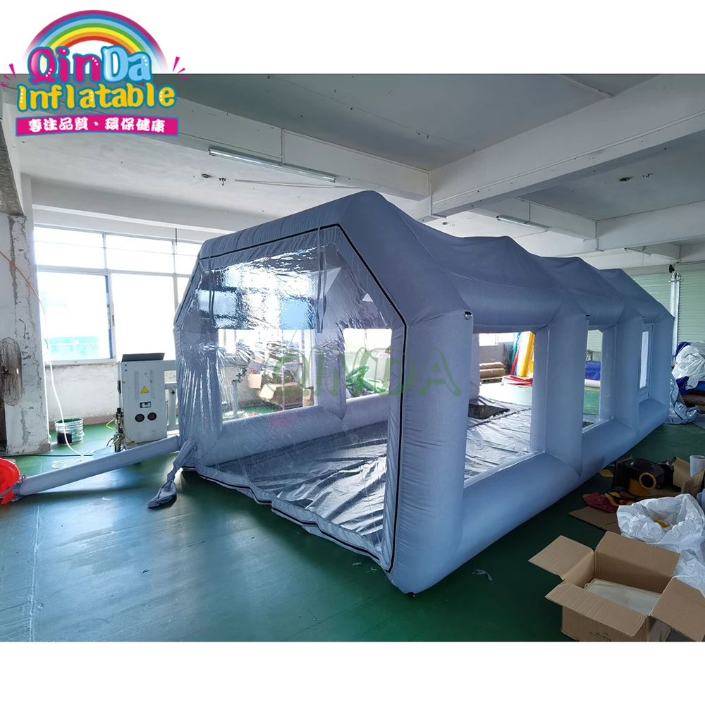 Portable Inflatable Car Workstation Spray Booth Paint Tent / Inflatable Spray Paint Booth Tan For Car