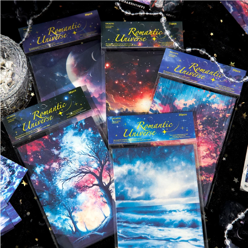 5packs/LOT The Milky Way stretches for thousands of miles series retro paper message paper memo pad