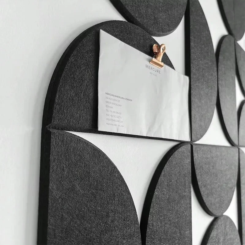 

12pcs/set Felt Wall Sticker Soundproof Semicircle Self-Adhesive Wall Panels Peel and Stick for Studio Home Office Decoration