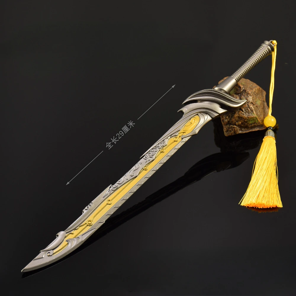 Naraka:Bladepoint 30cm Xuanwen Jinghong Blade Game Peripheral All Metal Samurai Katana Sword Model Collection Craft Toys Gifts