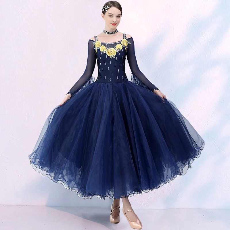 Frauen Neue Moderne Tanz Kleid frauen Ballroom Dance Walzer Ballroom Dance Wettbewerb Tanz Kleid MQ8249