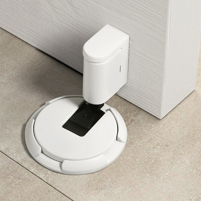 Heavy Duty Magnetic Door Stopper Mechanical Door Stop Adjustable Door Holder Non-punch Sticker Furniture Door Hardware