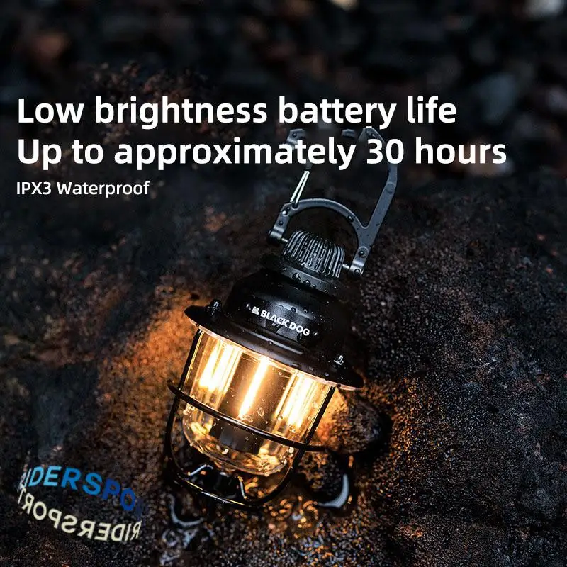 Black Dog Outdoor Vintage Camping Lights Extra Long Life Lighting Tent Lights Multi-function Emergency Lights Ambient Lights