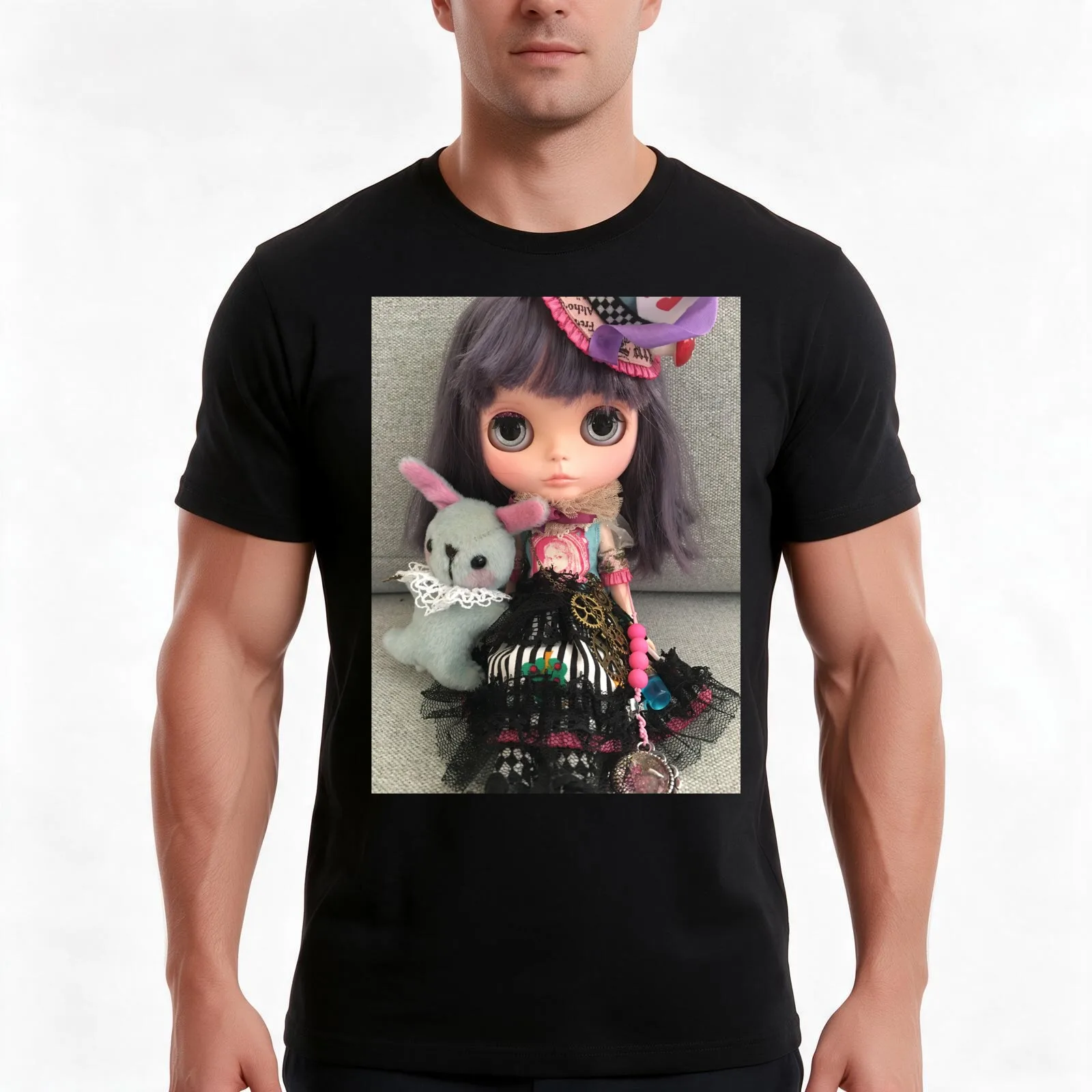 Custom Blythe Alice by Jenny Lee of Jennylovesbenny T-Shirt, Summer Casual Cotton Tee, Oversized Streetwear Tops, 100% Cotton
