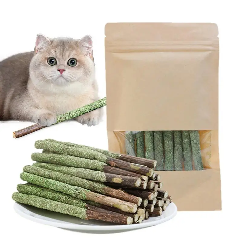 

Cat Grass Chew Sticks Cat Indoor Chewing Chew Hairball Removal Cat Chew Stick Catnip Toys Sticks Indoor Kitten Infused With