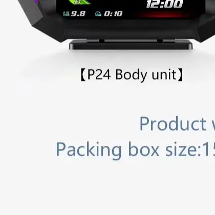 P24 Head Up Display Dual System Digtial Water Oil Temp Turbo Press lnclinometer HUD OBD2 Car Accessory On-board Computer Car