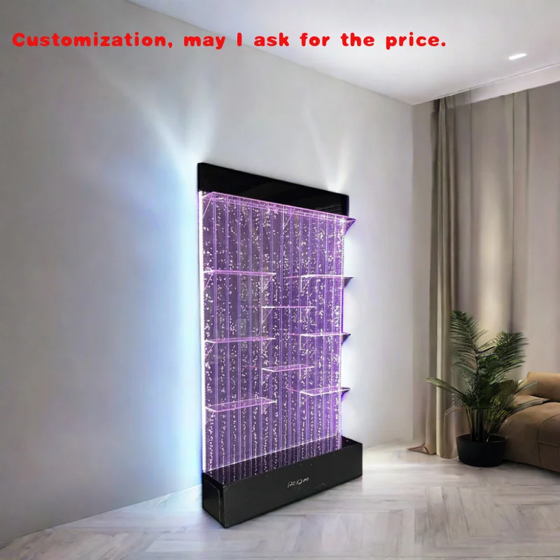 

Изготовленный на заказ современный светодиодный акриловый пузырьковый настенный декор для вестибюля отеля, подвижная панель, экран и перегородки для комнат